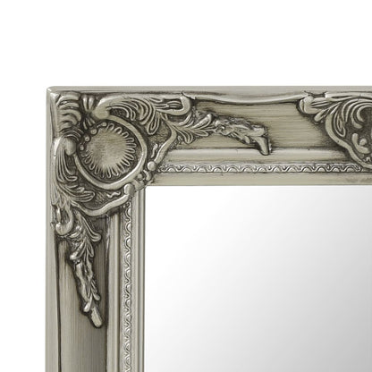 Wandspiegel Barok Stijl Kleurig 50 x 50 cm Zilver