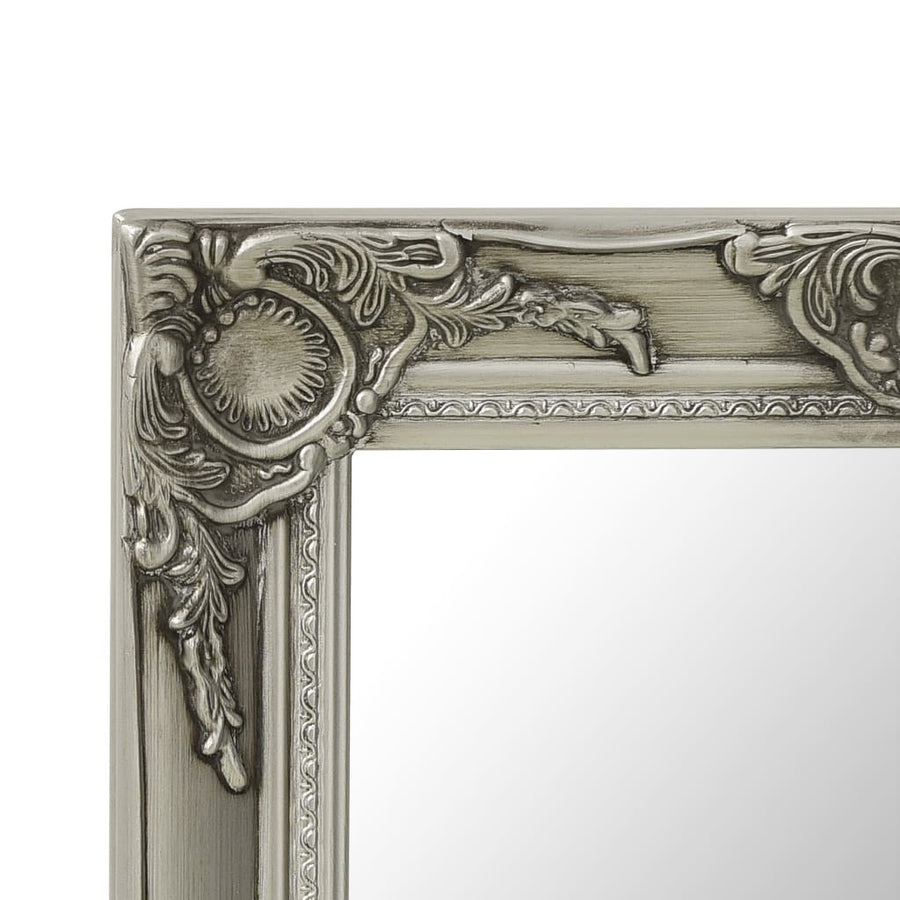 Wandspiegel Barok Stijl Kleurig 50 x 50 cm Zilver