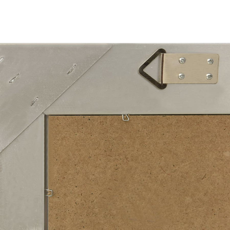 Wandspiegel Barok Stijl Kleurig 50 x 50 cm Zilver