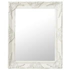 Wall mirror baroque style 50x60 cm white