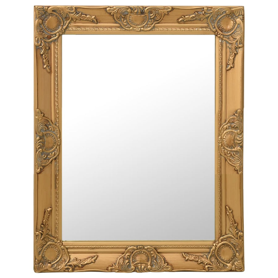 Wandspiegel Barok Stijl Kleurig 50 x 60 cm Goud