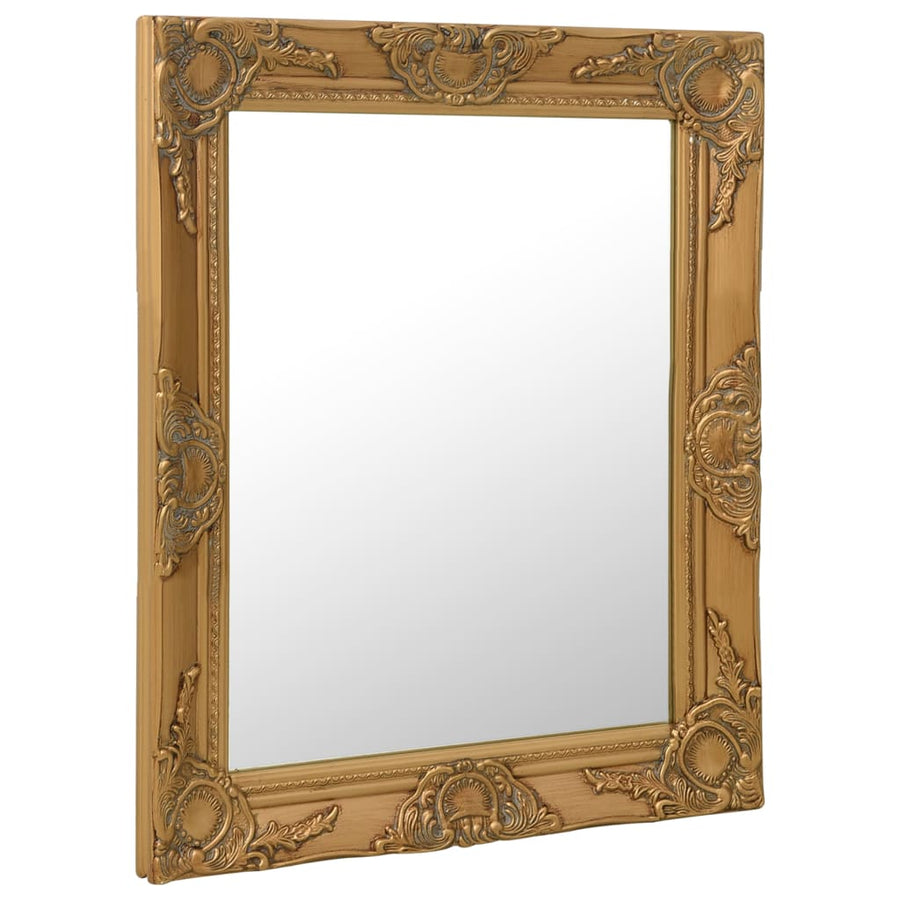 Wandspiegel Barok Stijl Kleurig 50 x 60 cm Goud