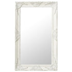 Wall mirror baroque style 50x80 cm white