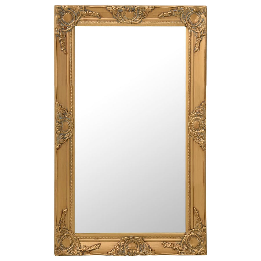 Wandspiegel Barok Stijl Kleurig 50 x 80 cm Goud
