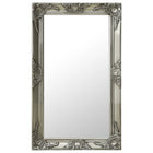 Wall mirror baroque style 50x80 cm silver-colored