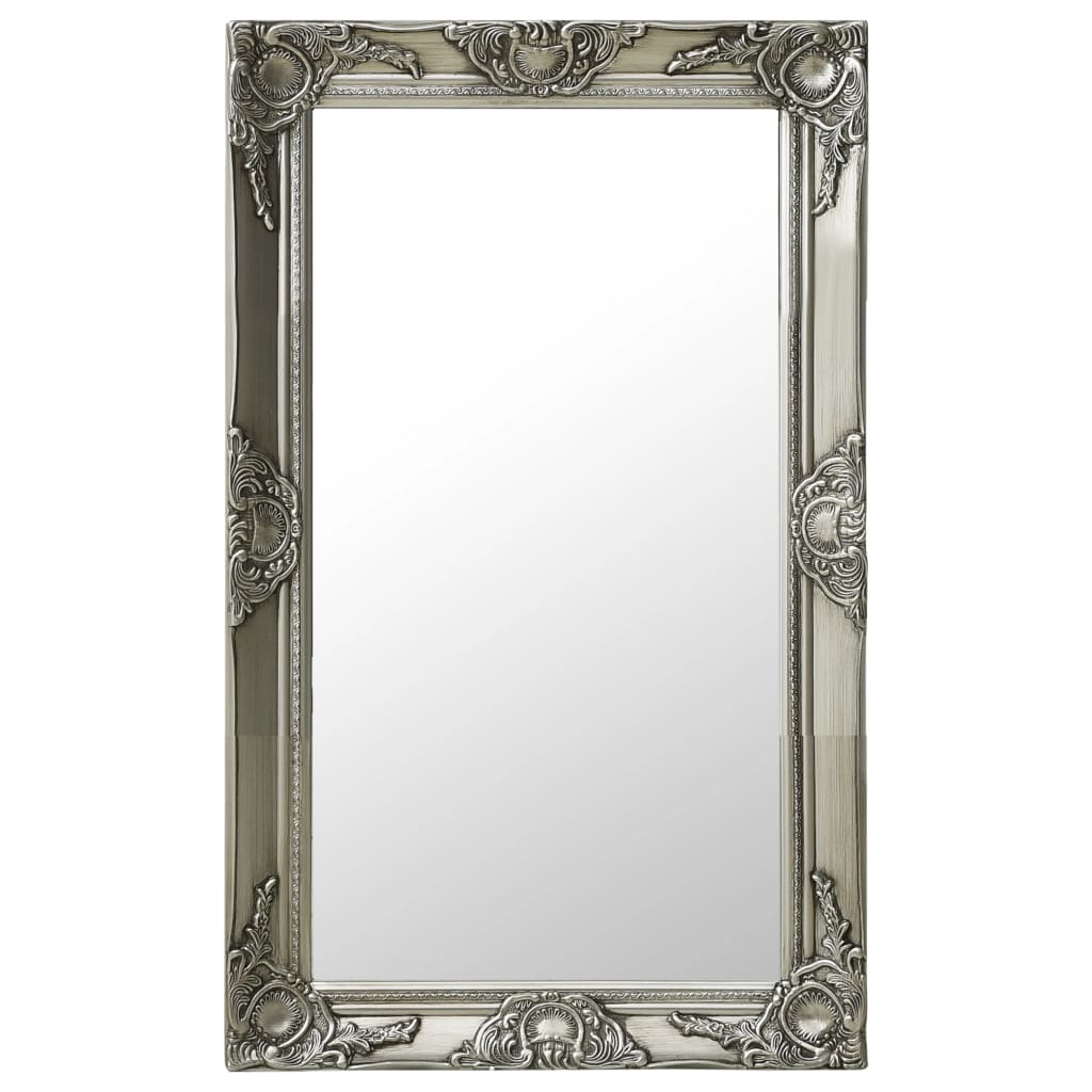 Wandspiegel Barok Stijl Kleurig 50 x 80 cm Zilver