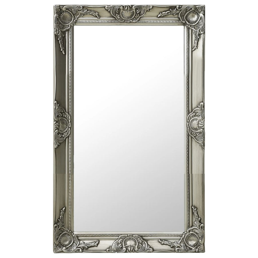 Wandspiegel Barok Stijl Kleurig 50 x 80 cm Zilver