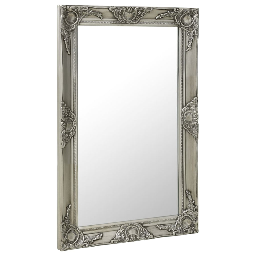 Wandspiegel Barok Stijl Kleurig 50 x 80 cm Zilver