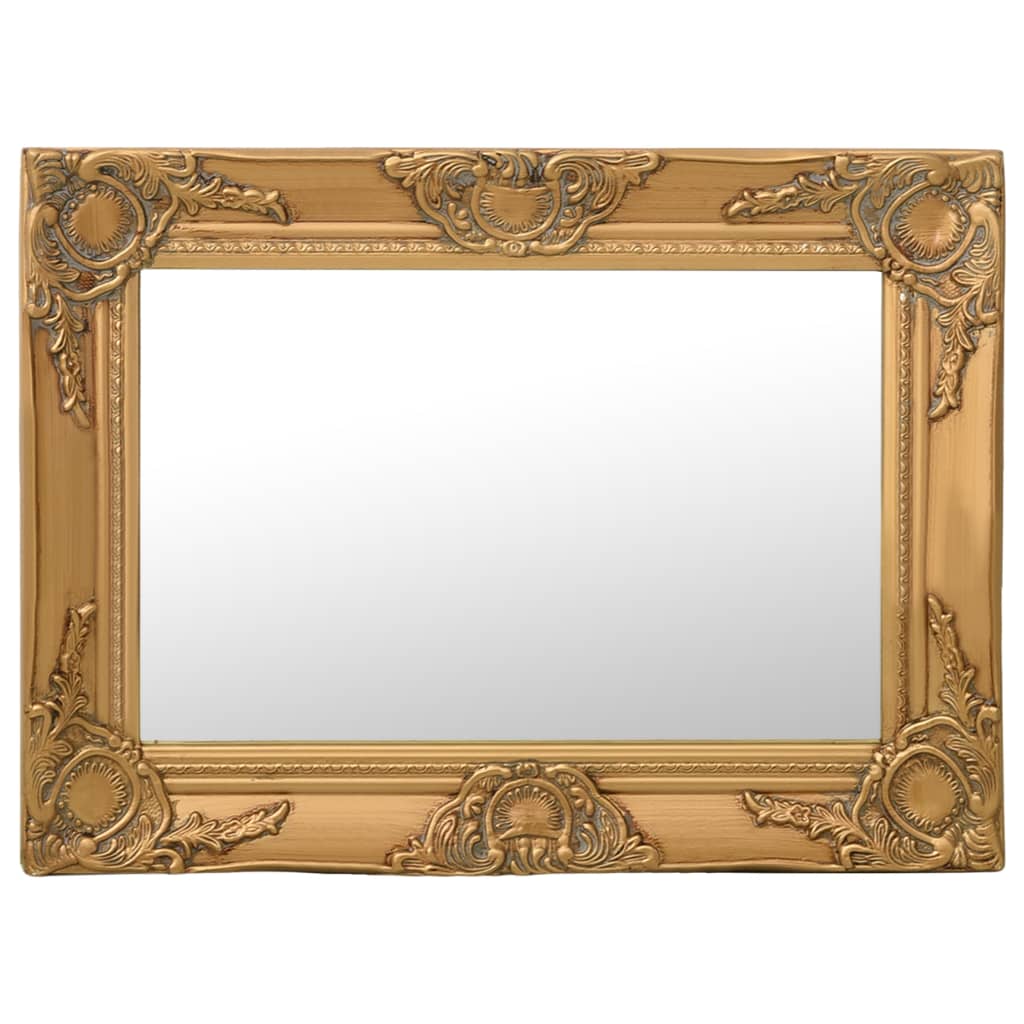 Wandspiegel Barok Stijl Kleurig 60 x 40 cm Goud