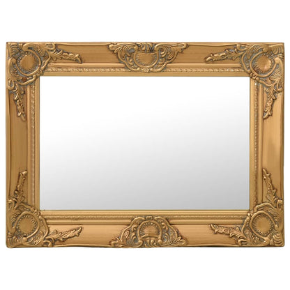 Wandspiegel Barok Stijl Kleurig 60 x 40 cm Goud