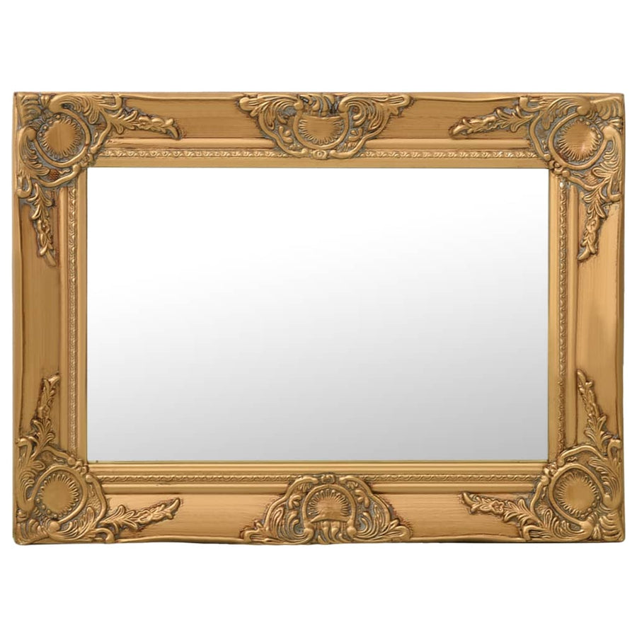Wandspiegel Barok Stijl Kleurig 60 x 40 cm Goud