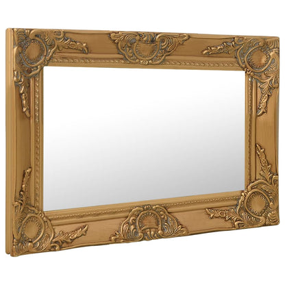 Wandspiegel Barok Stijl Kleurig 60 x 40 cm Goud
