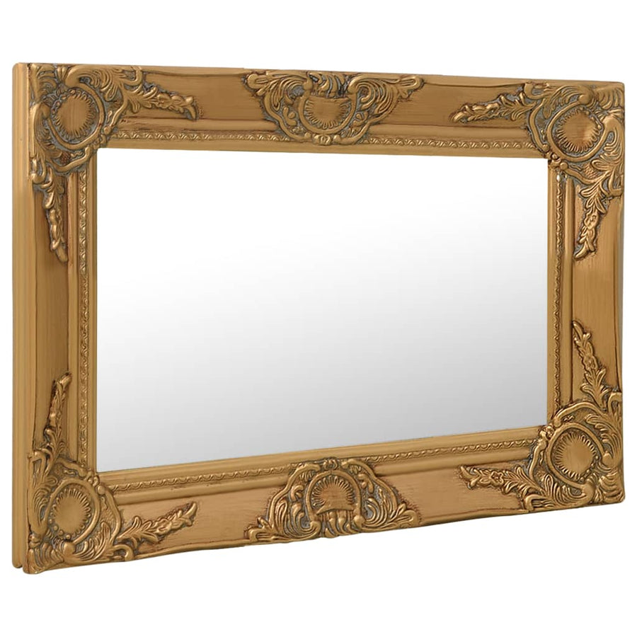 Wandspiegel Barok Stijl Kleurig 60 x 40 cm Goud