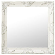 Wandspiegel 60x60 cm wit hout