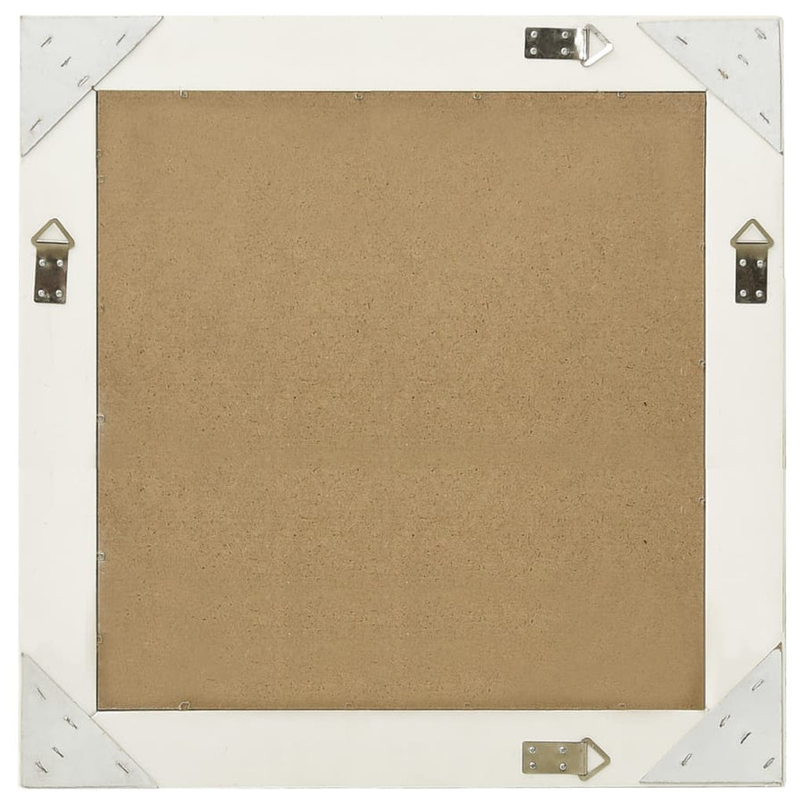 Wandspiegel Barok Stijl 60 x 60 cm Wit