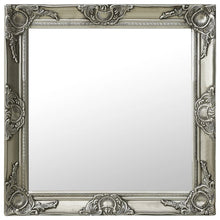 Wandspiegel Barok Stijl Kleurig 60 x 60 cm Zilver