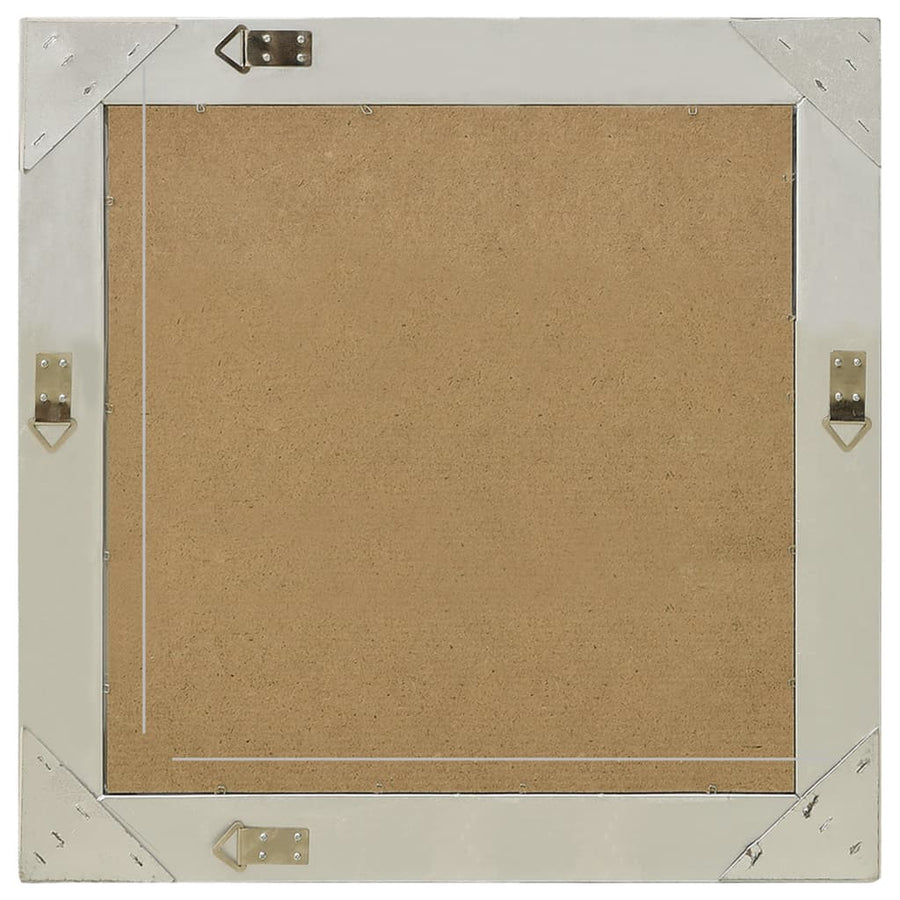 Wandspiegel Barok Stijl Kleurig 60 x 60 cm Zilver