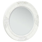Wall mirror baroque style 50 cm white