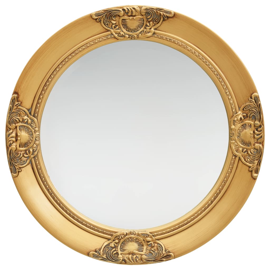 Wandspiegel Barok Stijl 50 Cm Kleurig Φ 50 cm Goud