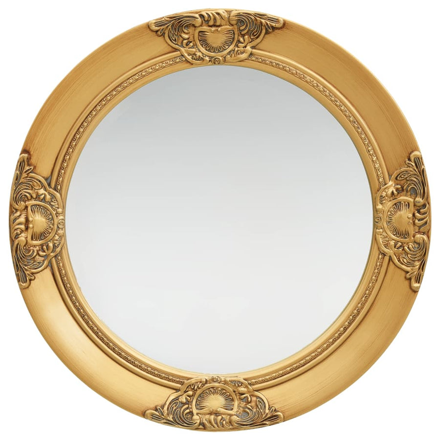 Wandspiegel Barok Stijl 50 Cm Kleurig Φ 50 cm Goud