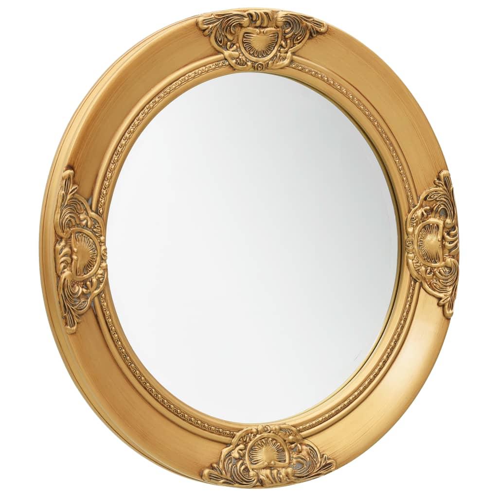 Wandspiegel Barok Stijl 50 Cm Kleurig Φ 50 cm Goud