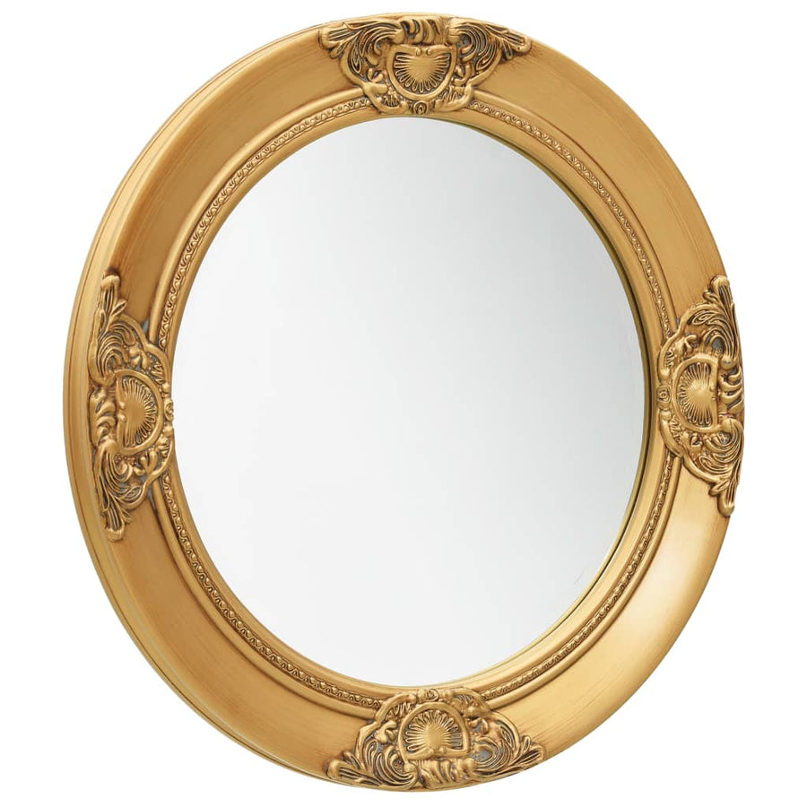 Wandspiegel Barok Stijl 50 Cm Kleurig Φ 50 cm Goud