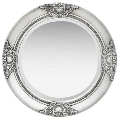 Wandspiegel Barok Stijl 50 Cm Kleurig Φ 50 cm Zilver