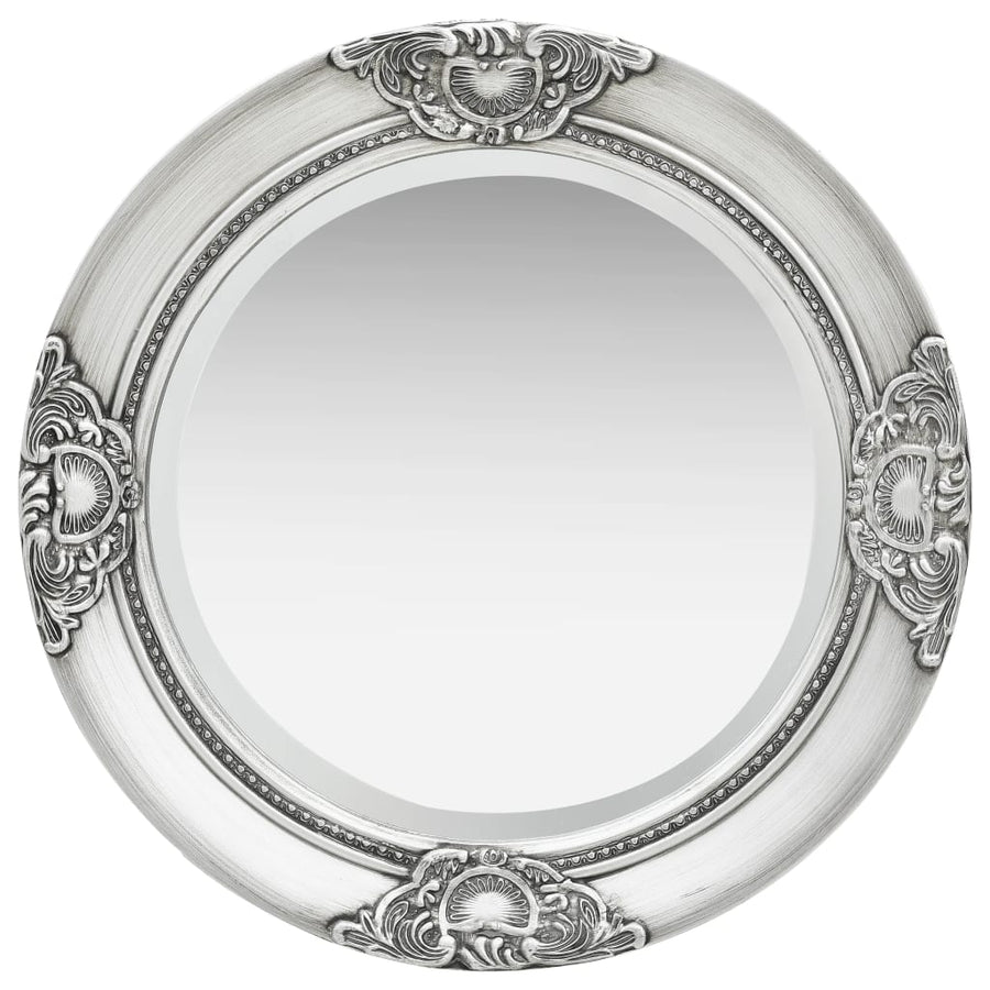 Wandspiegel Barok Stijl 50 Cm Kleurig Φ 50 cm Zilver