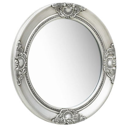 Wandspiegel Barok Stijl 50 Cm Kleurig Φ 50 cm Zilver