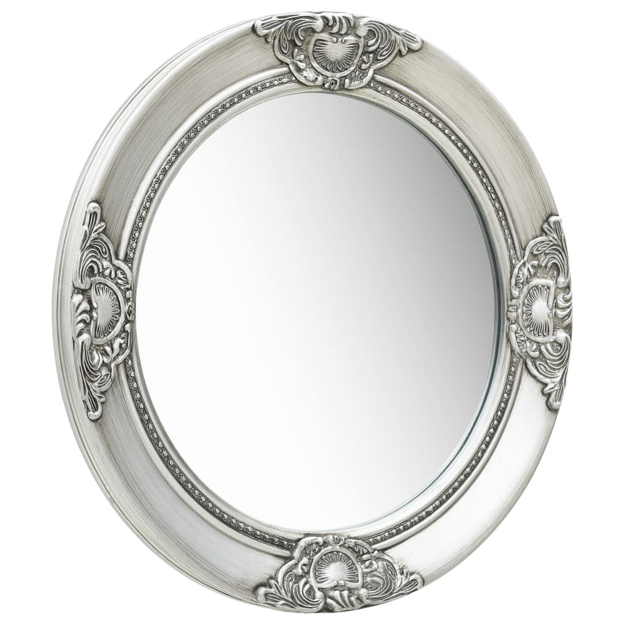 Wandspiegel Barok Stijl 50 Cm Kleurig Φ 50 cm Zilver