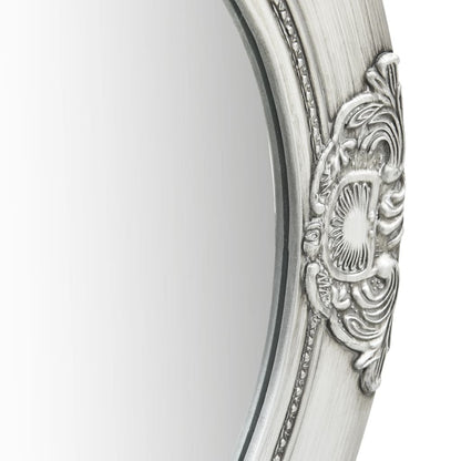 Wandspiegel Barok Stijl 50 Cm Kleurig Φ 50 cm Zilver