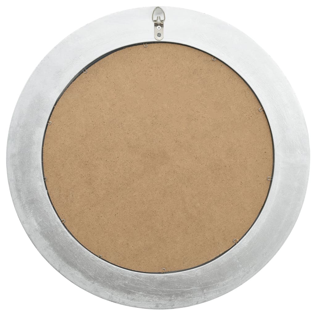 Wandspiegel Barok Stijl 50 Cm Kleurig Φ 50 cm Zilver