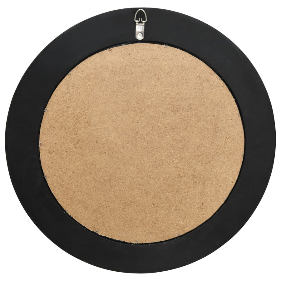 Wandspiegel Barok Stijl 50 Cm Φ 50 cm Zwart