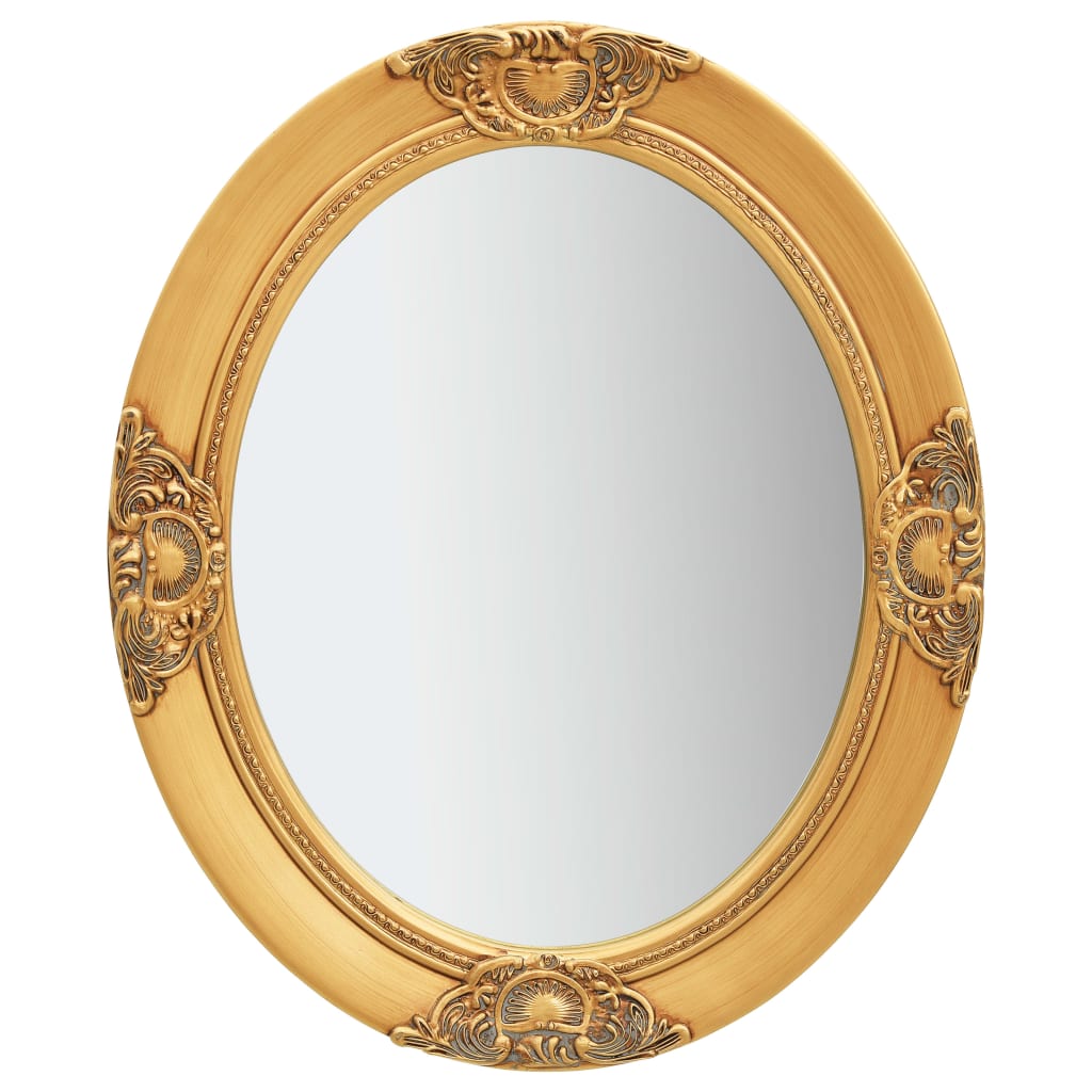Wandspiegel Barok Stijl Kleurig 50 x 60 cm Goud