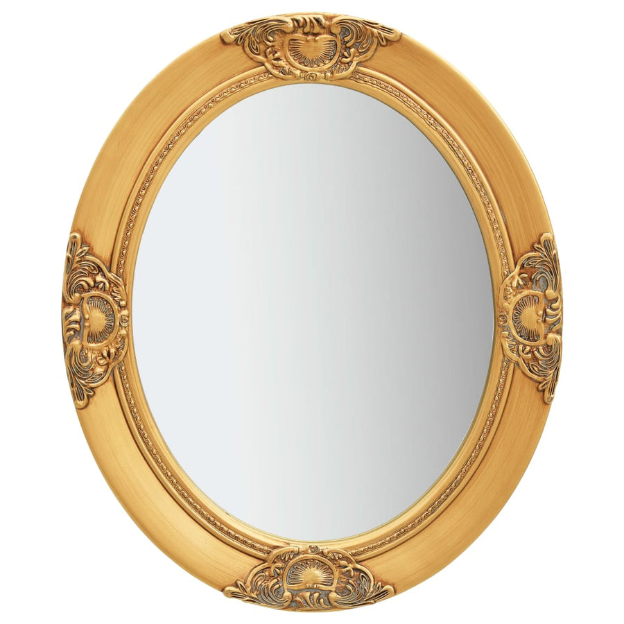Wandspiegel Barok Stijl Kleurig 50 x 60 cm Goud
