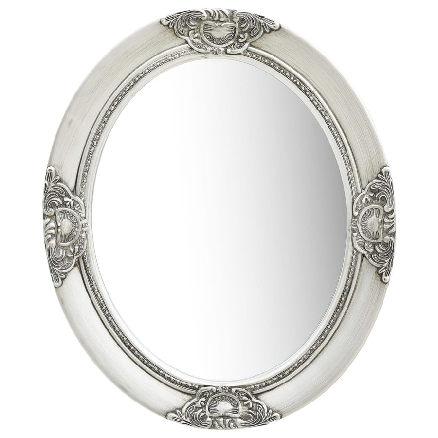 Wandspiegel Barok Stijl Kleurig 50 x 60 cm Zilver