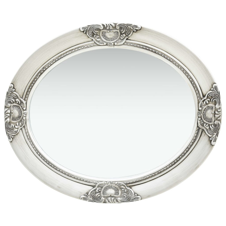 Wandspiegel Barok Stijl Kleurig 50 x 60 cm Zilver
