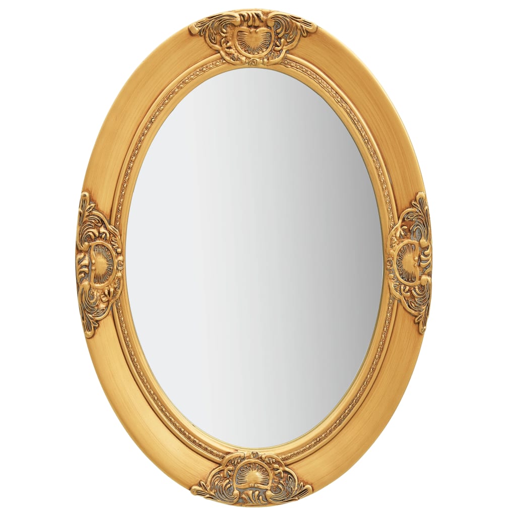 Wandspiegel Barok Stijl Kleurig 50 x 70 cm Goud