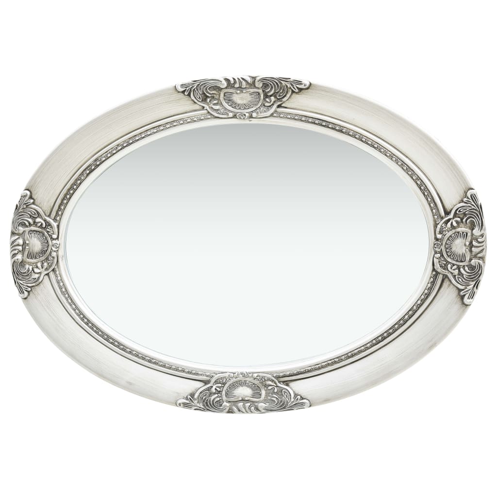 Wandspiegel Barok Stijl Kleurig 50 x 70 cm Zilver