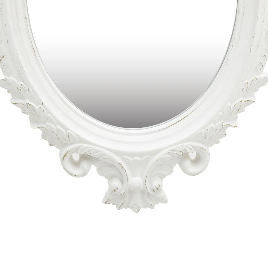 Wandspiegel Kasteel Stijl 56X76 Cm Wit