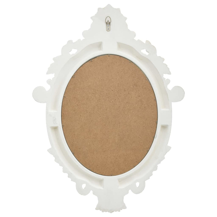 Wandspiegel Kasteel Stijl 56X76 Cm Wit