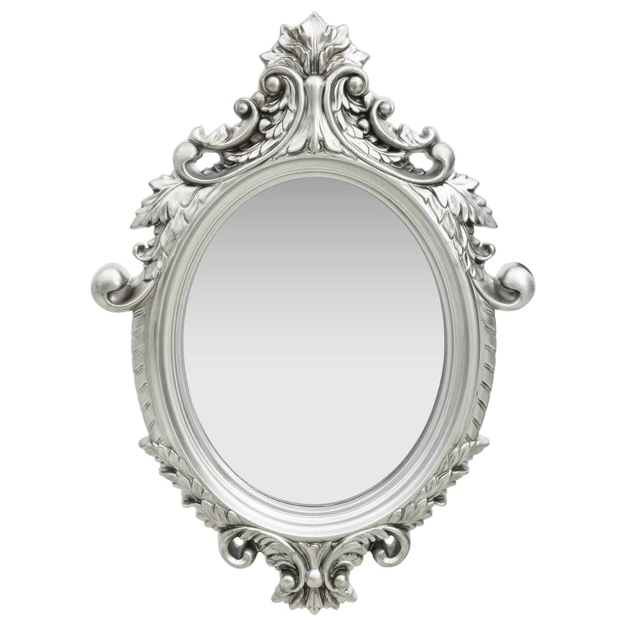 Wandspiegel Kasteel Stijl 56X76 Cm Kleurig Zilver