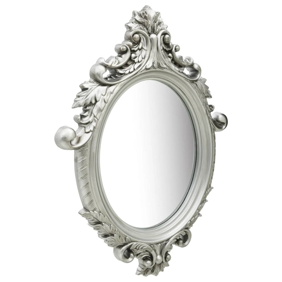 Wandspiegel Kasteel Stijl 56X76 Cm Kleurig Zilver