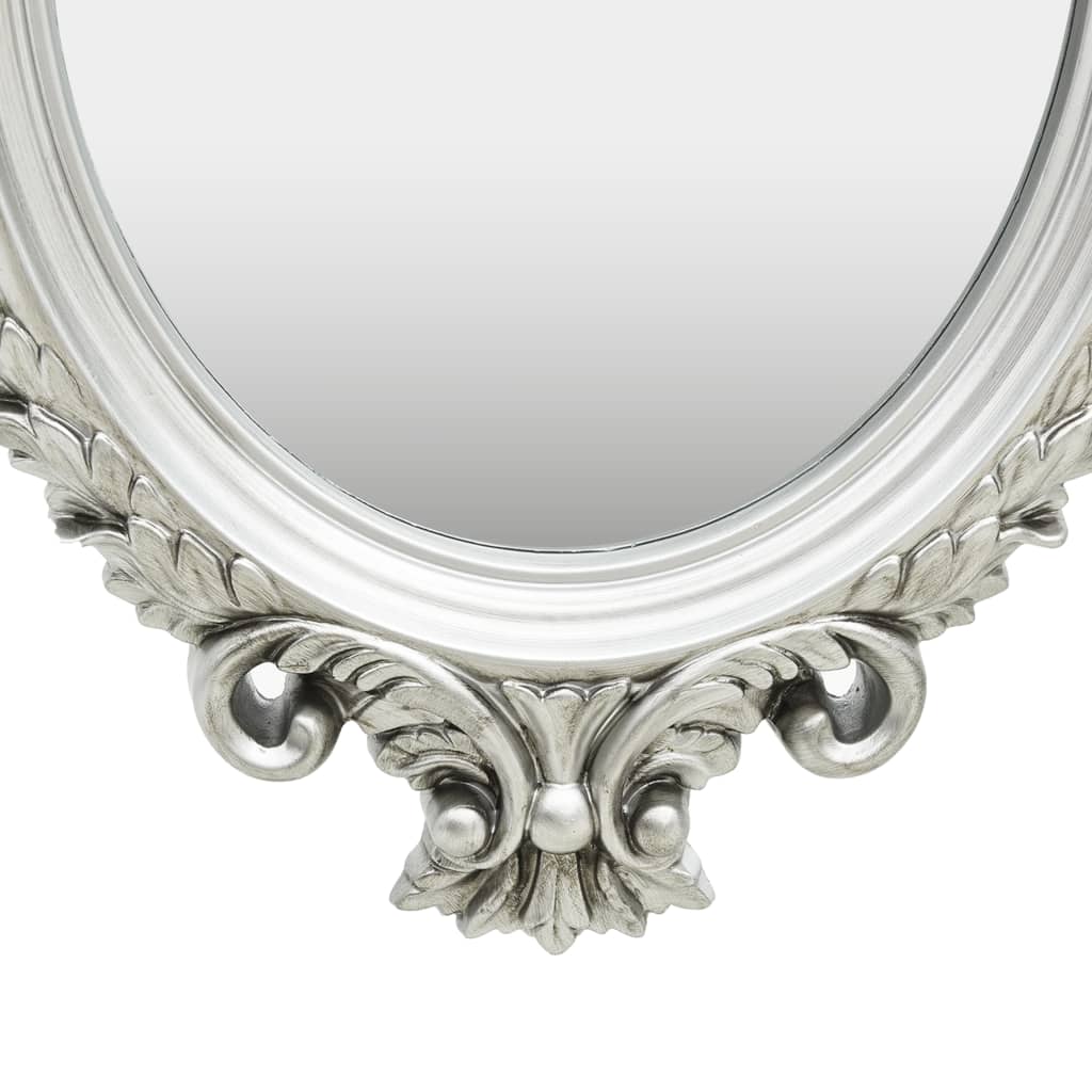 Wandspiegel Kasteel Stijl 56X76 Cm Kleurig Zilver