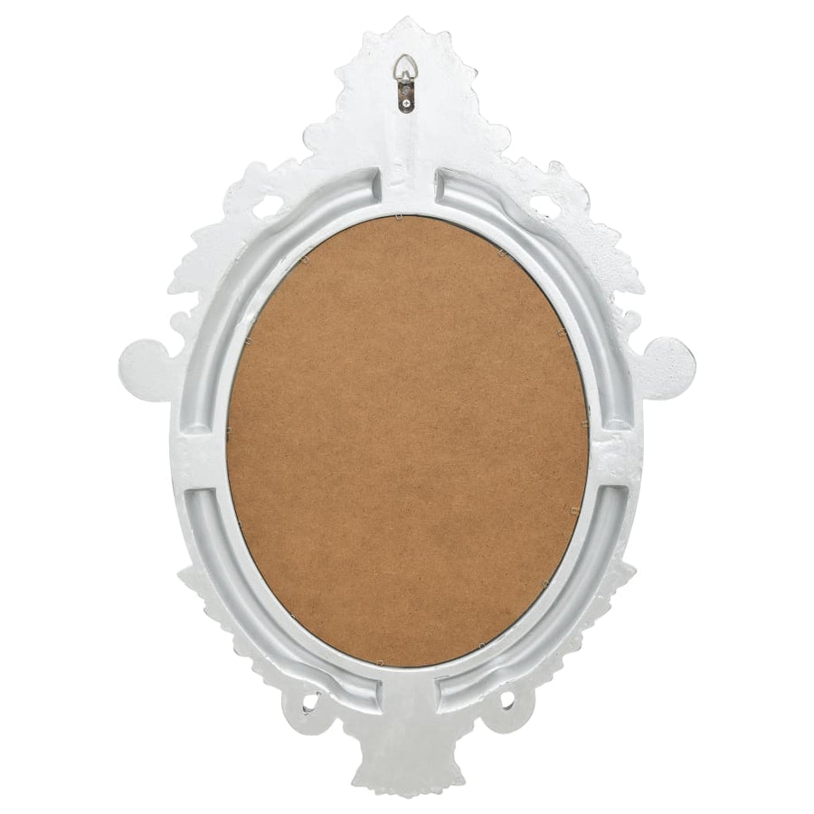Wandspiegel Kasteel Stijl 56X76 Cm Kleurig Zilver