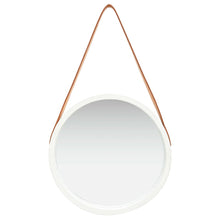 Wandspiegel Met Band 40 Cm Ø 40 cm Wit