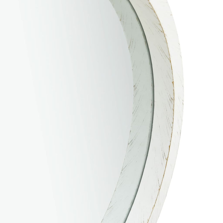 Wandspiegel Met Band 40 Cm Ø 40 cm Wit