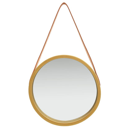 Wandspiegel Met Band 40 Cm Kleurig Ø 40 cm Goud