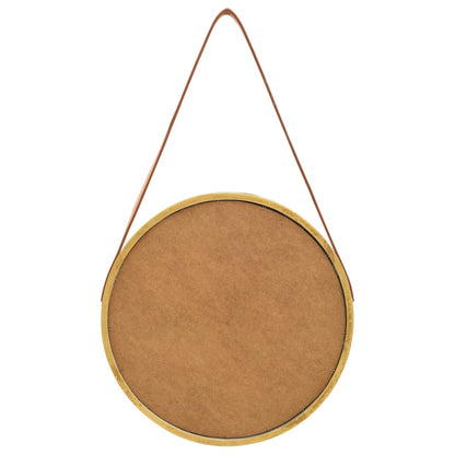 Wandspiegel Met Band 40 Cm Kleurig Ø 40 cm Goud