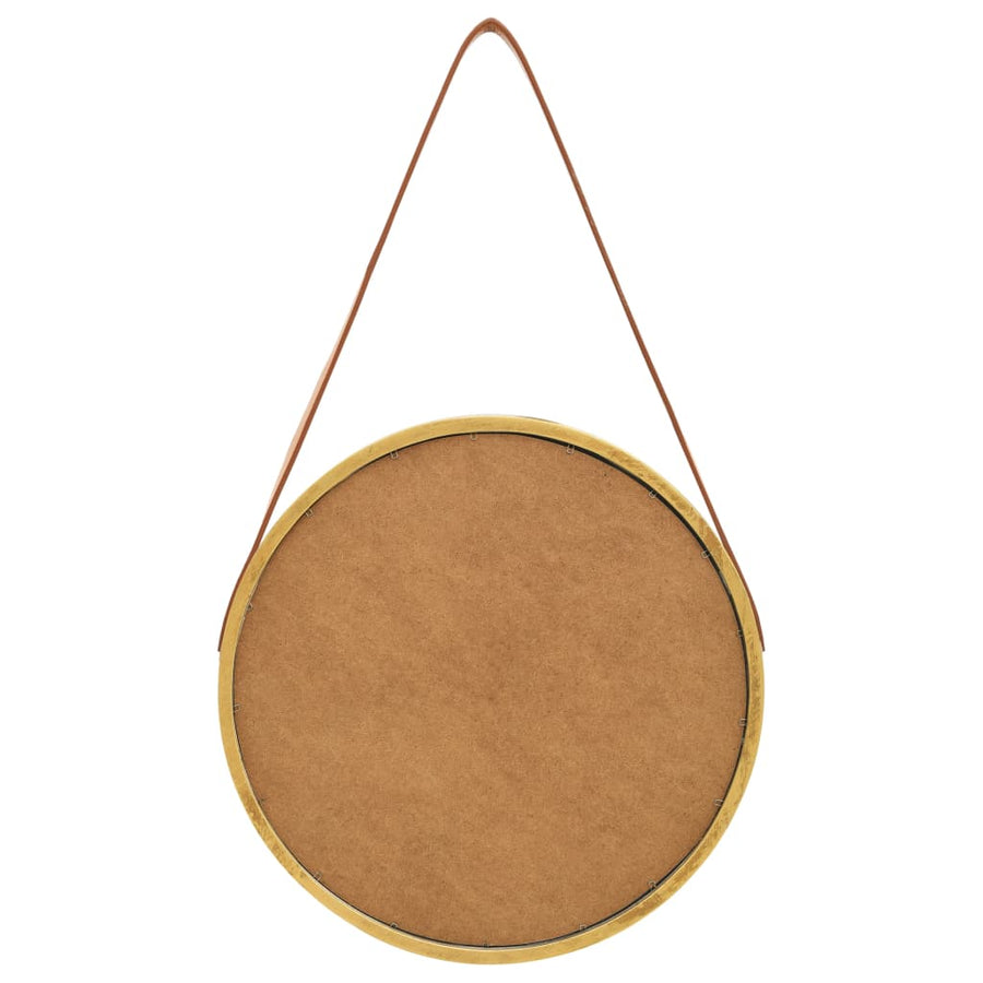 Wandspiegel Met Band 40 Cm Kleurig Ø 40 cm Goud
